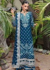 Saiyara By Imrozia Embroidered Chiffon 3 Piece Unstitched Suit IM25SLF D-I-232 AZURA